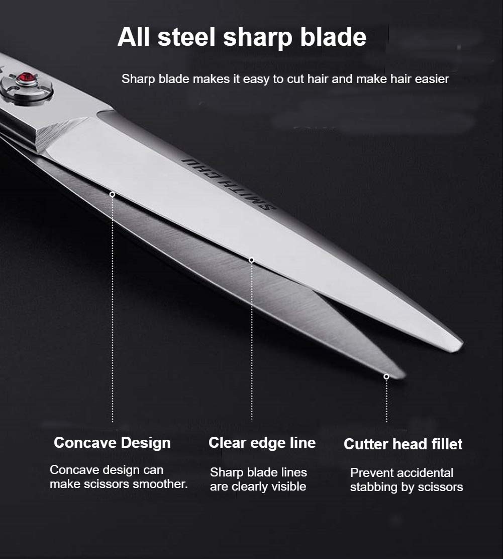 Professional Hair Cutting Scissors Japan 440C Steel Baby Salon Hair Shears Hairdressing Scissor for Hairstylist (6.0 inch)