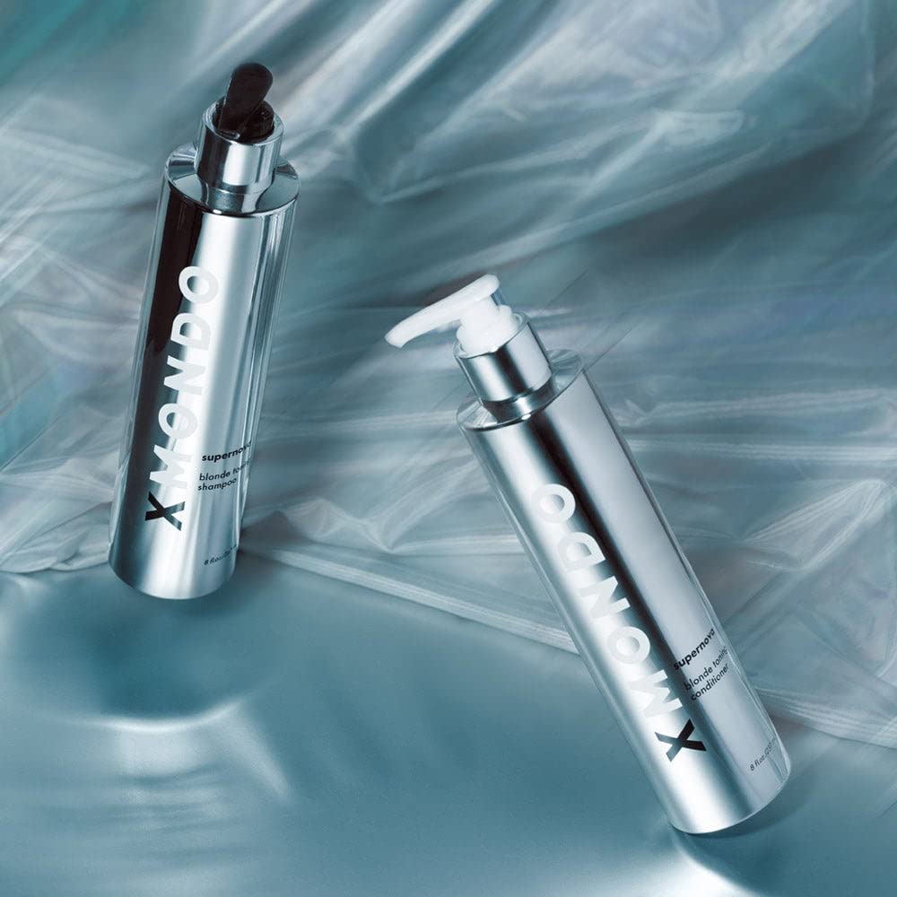 XMONDO Hair Supernova Blonde Toning Shampoo & Conditioner 8 FL Oz ea - Prismatic Glow Hydrating Mask 6 Fl Oz - Vegan Formula to Reduce Yellow Tones, Super Hydration to Uncover Glowing Hair, 3pc Set