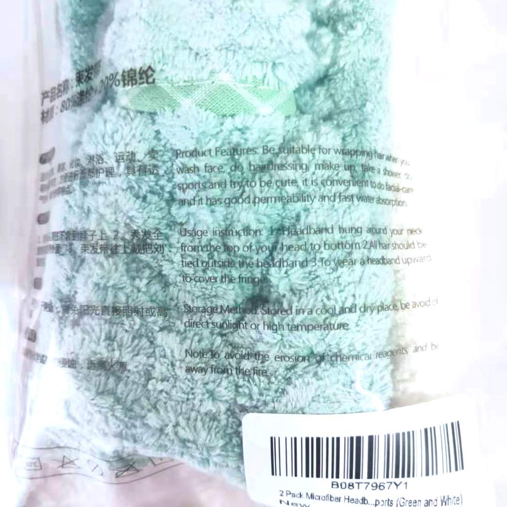 AIYAYI Spa Headbands，Soft coral fleece Makeup Headbands skincare headbands Adjustable Hair Band Cosmetic Headband for washing face, 2 Pack… (white)