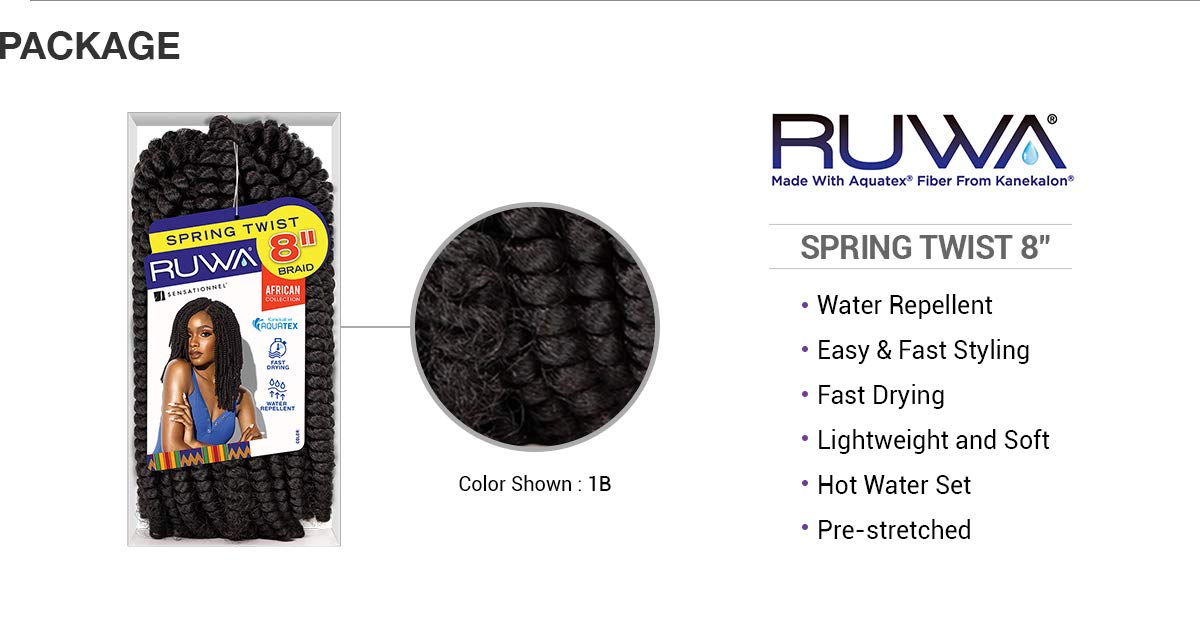 Sensationnel Ruwa Braids Spring Twist 8" (1-PACK, 99J)