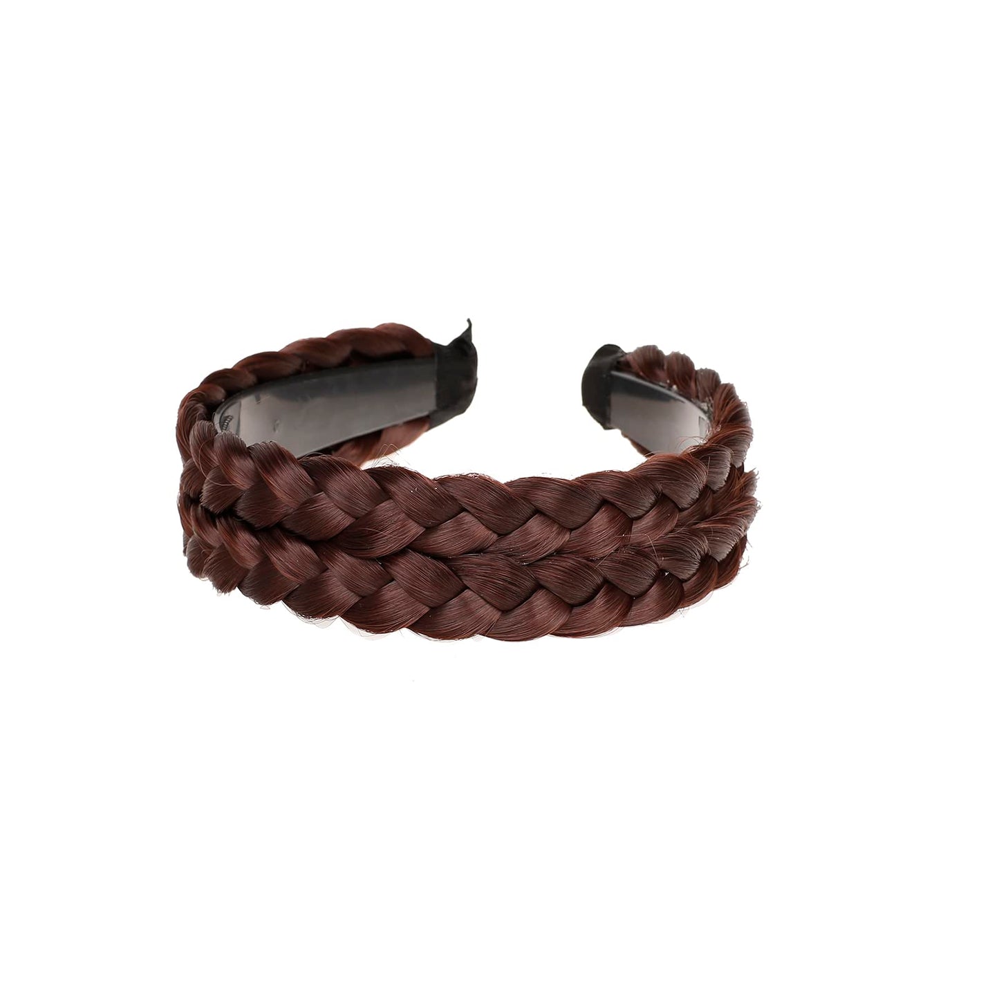 vowyore Braid headband Messy Double strand Wide Hair Classic Chunky Elastic Plaited Synthetic Braids Hairpiece Girl Women Hair Hoop