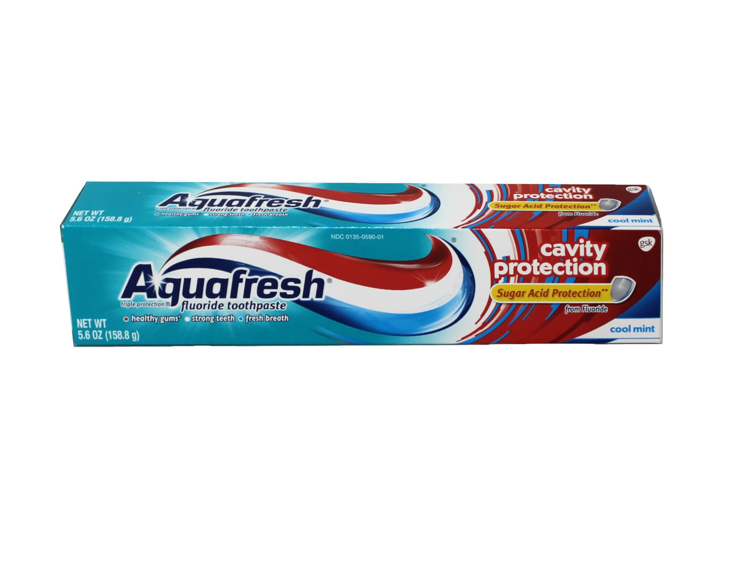 Aquafresh Cavity Protection Tube Cool Mint, 5.6 Ounce (Pack of 6)