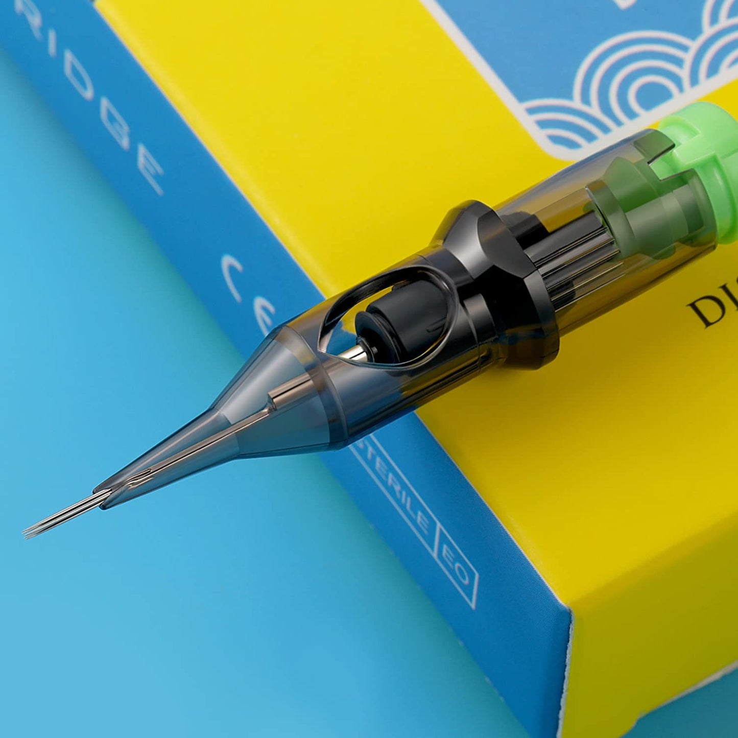 Tattoo Needle Cartridges DISCOVER 20pcs Disposable Tattoo Needle Cartridges with Membrane Safety Cartridges Round Shader Standard Pack (1211RS)