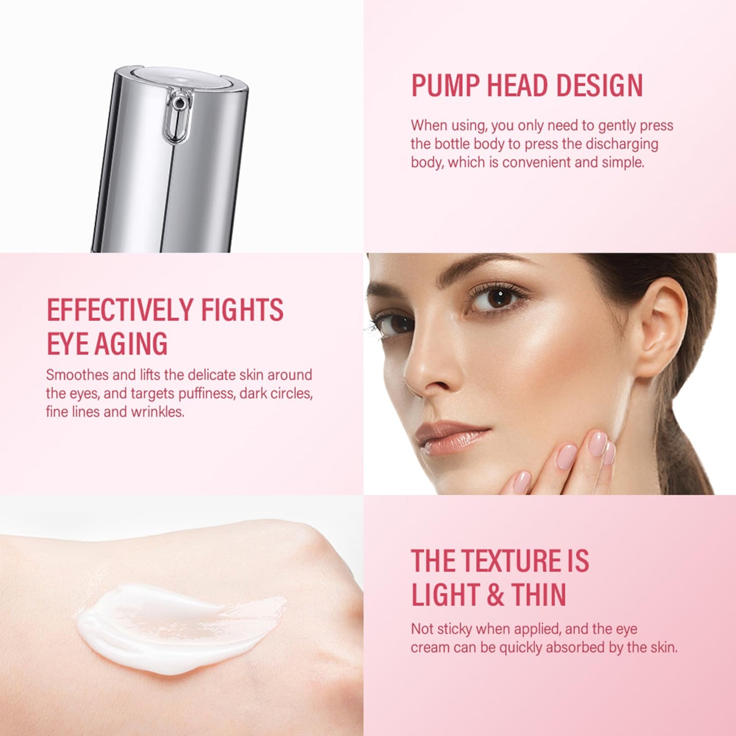 paminify Retinol Eye Cream for Dark Circles and Puffiness, Anti Aging Under Eye Cream Reduce Wrinkles Fine Lines, with Collagen and Hyaluronic Acid,Smooth and Hydrate,Suitable for Sensitive Skin