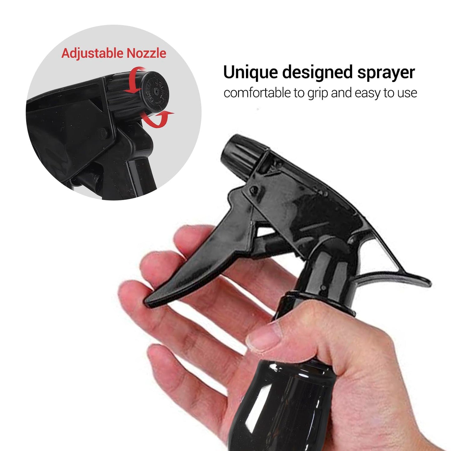 STUDIO LIMITED Barber Spray Bottle Barber Stylist Fine Mist Sprayer Refillable Hair Spray Bottles Mist (Barber Shop Clear 500ml/16.9oz)