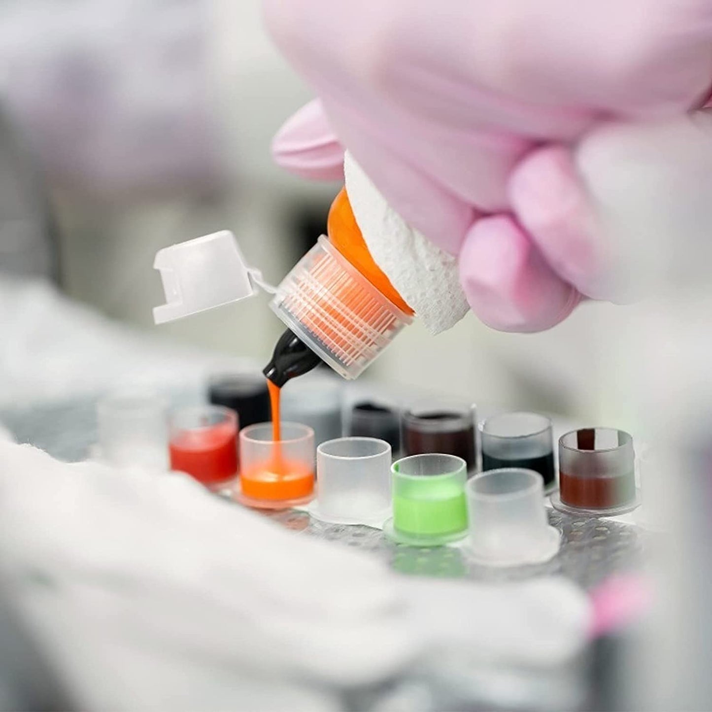 Tattoo Ink Caps with Base Disposable 1000pcs Ink Cups Tattoo Ink Caps Large 17MM