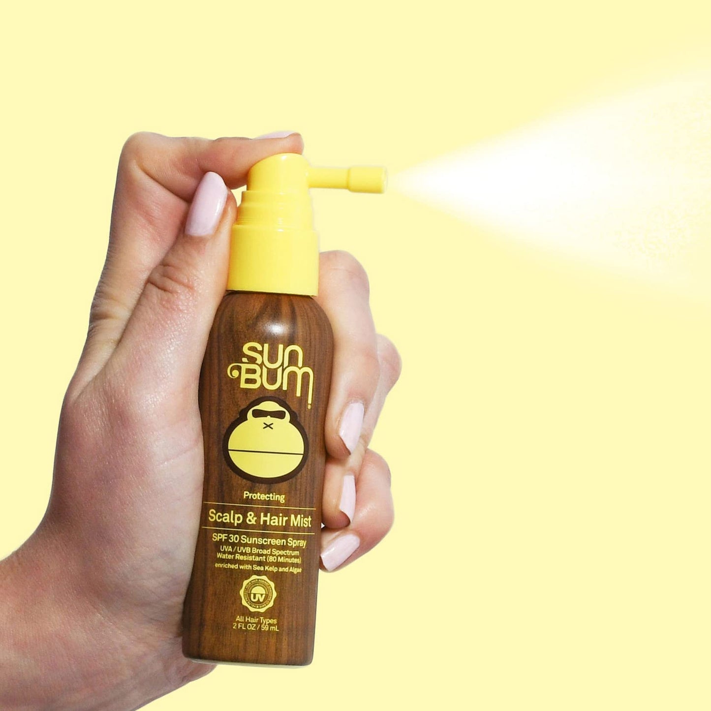 Sun Bum Original SPF 30 Sunscreen Scalp & Hair Mist and Glow Sunscreen Face Lotion Bundle - 2 oz Each