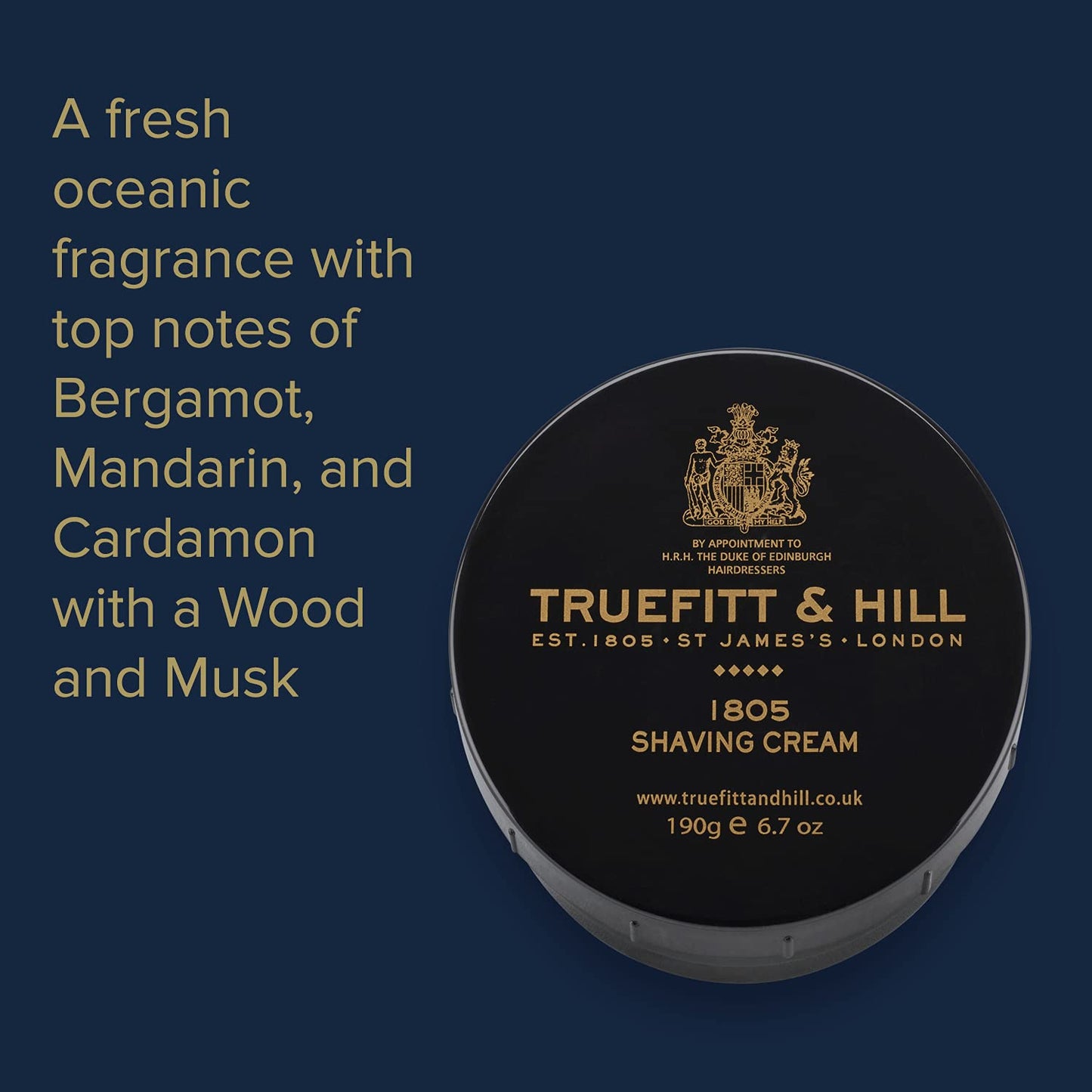 Truefitt & Hill 1805 Shaving Cream Bowl + Pre-Shave Oil Set | 1805 Hydrating Shaving Cream + Moisturizing Pre-Shave Oil
