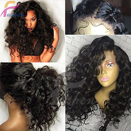 13x6 Lace Front Wig Curly Human Hair Short Bob Wigs Deep Curly Full Lace Front Wigs 8A Virgin Brazilian Natural Color Half Wigs (20 inch with 150% Density, lace front wig)