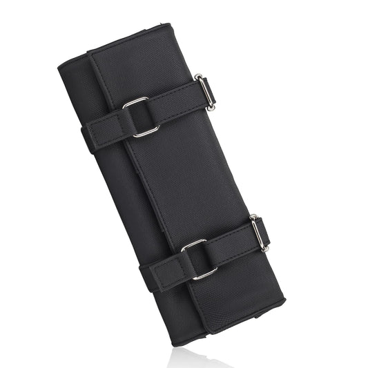 Scissors Holster for Hair Stylist 14 Pockets Scissor Pouch Cases Salon Tools Roll Up Organizer for Barber Hairdresser Groomer (Roll Up (Black))