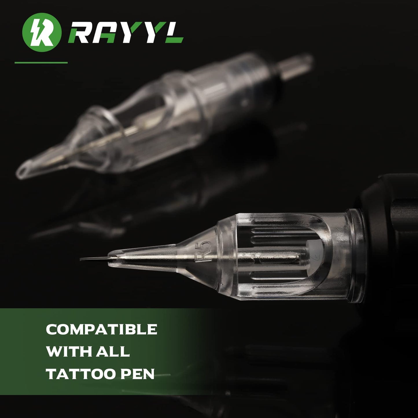 Rayyl Machine Pen Kit - PRO Machine Pen Tattoo Power Supply Practice Skin Transfer Paper for Beginners & Experienced Artists