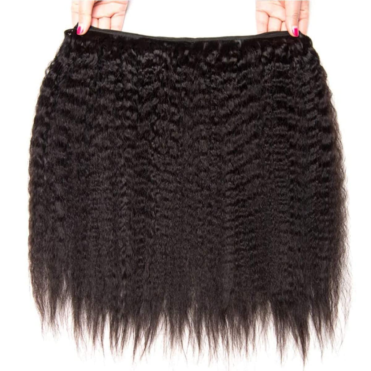 Yaki Straight Hair Human Hair 3 Bundles For Women Hair Weave Double Weft No Tangle Hair 3 Bundles Hair Weave Bundle Yaki Straight Hair Bundles 20 22 24 Inch