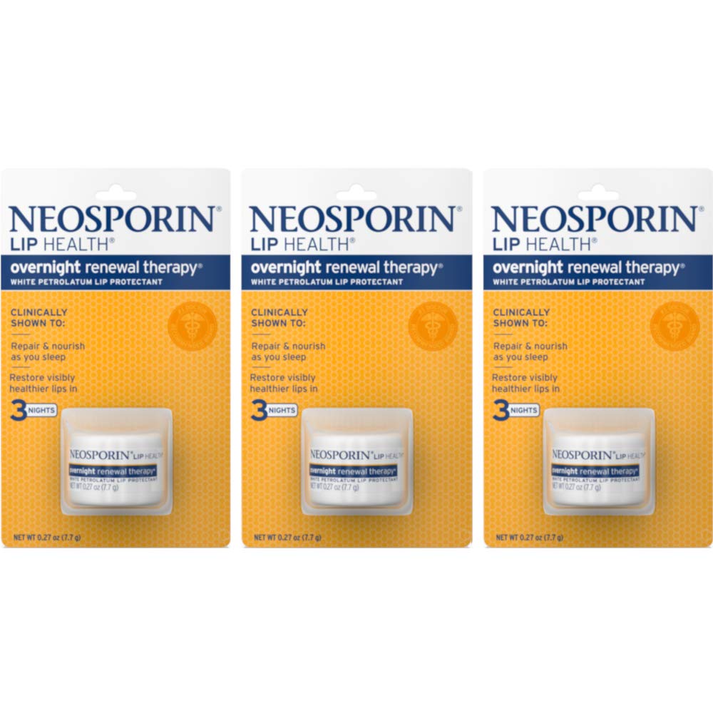 Neosporin Lip Health Overnight Renewal Therapy 0.27 oz (Pack of 3)