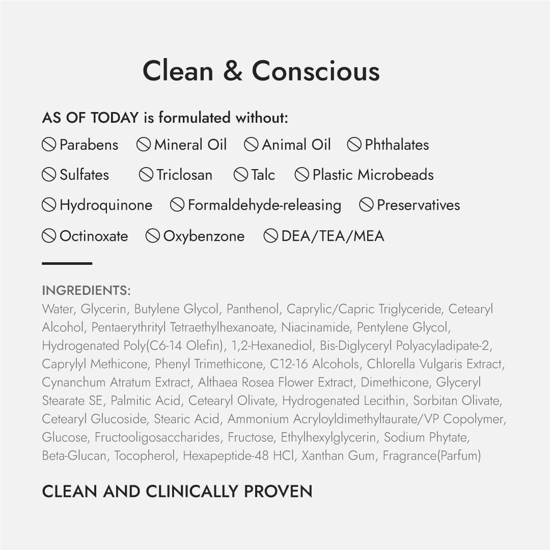 AS OF TODAY R Peptide Night Cream - Intensive Overnight Cream for Soothing, Comforting, Deep Hydration, Anti-Aging, Wrinkle Reduction with 1% Pure Peptide & 2% Niacinamide, Clean Beauty 1.35 fl oz.