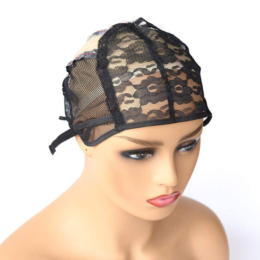BTWTRY Weaving Cap for Making Wig with Adjustable Strap Wig Cap for Women Girls Medium Size Mesh Lace Wig Cap for DIY Wig (1 Pc, 0060)