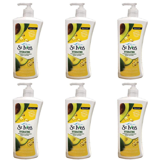 St. Ives Daily Hydrating Vitamin E & Avovado Body Lotion 21 Fl Oz (Pack of 6)