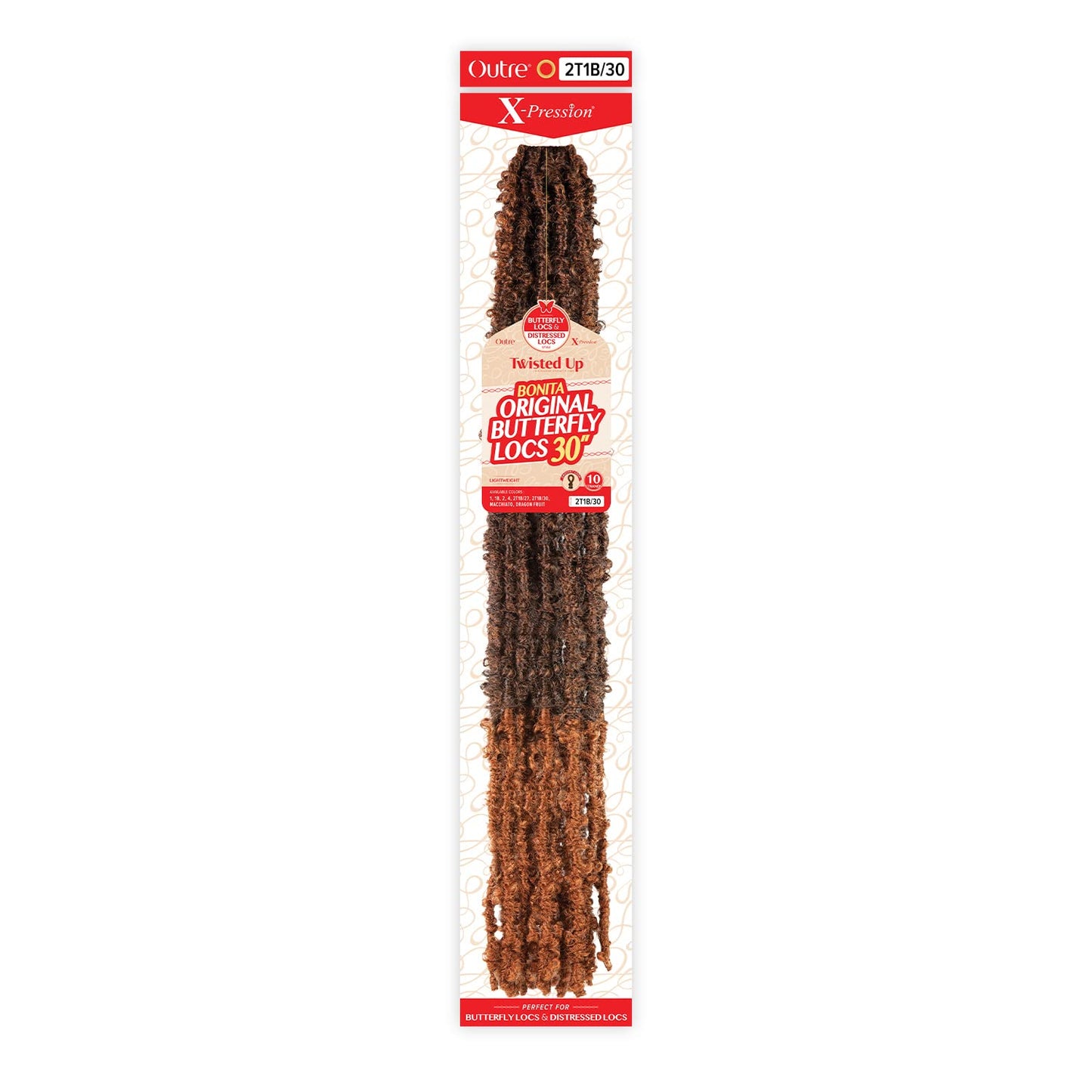 X Pression Outre Crochet Braids X-Pression Twisted Up Bonita Original Butterfly Locs 30inch (5-pack, DRAFRU)