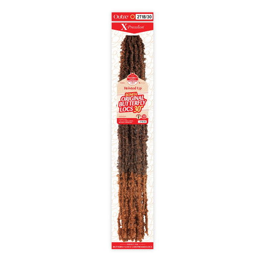 X Pression Outre Crochet Braids X-Pression Twisted Up Bonita Original Butterfly Locs 30inch (5-pack, DRAFRU)