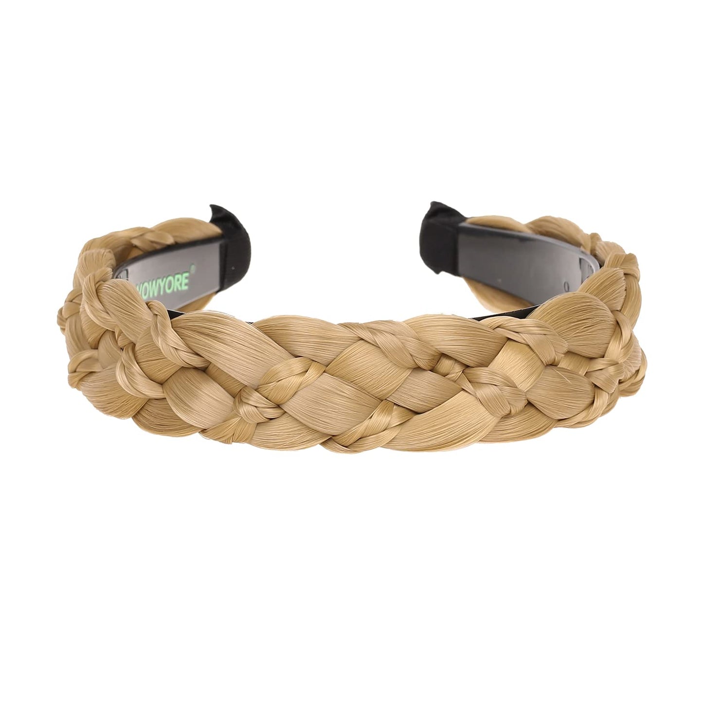 vowyore 6 strands Synthetic Hair Braided Headband Classic Chunky Wide Plaited Braids Wig with Teeth Hair Band Hair Hoop Hair Accessories