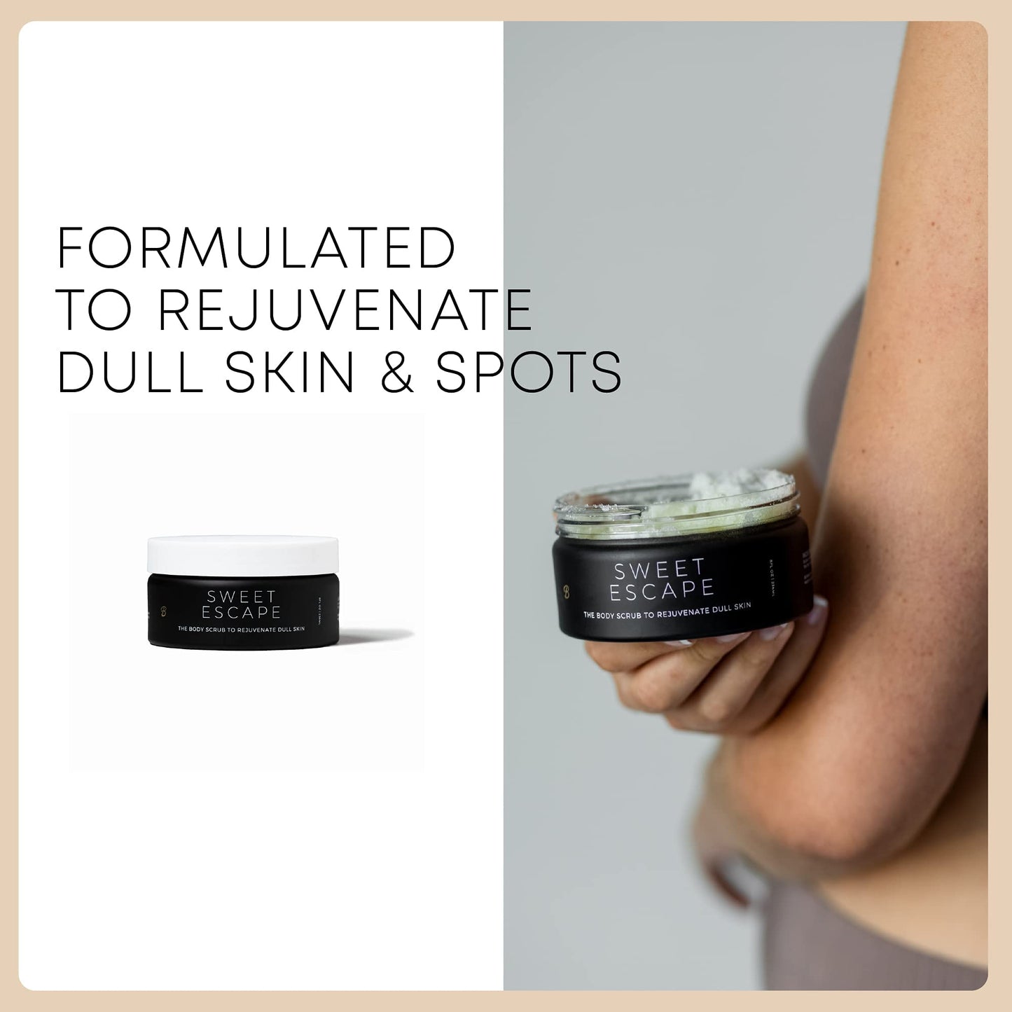 Bushbalm Nude to Prevent Ingrown Hairs, Bushbalm Bermuda to Remove Dark Spots and Bushbalm Sweet Escape to Rejuvenate Dull Skin - Exfoliating Scrub for Soft and Glowing Skin, 236 ml each