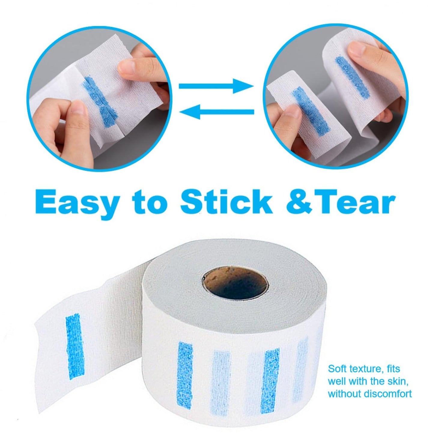 SenseYo 5 Rolls Barber Neck Paper Strips Band Disposable Haircutting Stretchy Barber Neck Tissue Wrap for Salon Haircut Spa Massage