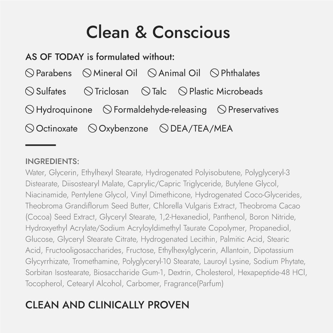 AS OF TODAY R-Peptide Day Cream 1.35 fl oz. 40ml - Reduce The Appearance of Wrinkles & Fine Lines, Improving Skin Tone & Hydration - Anti-Aging - Clean Beauty