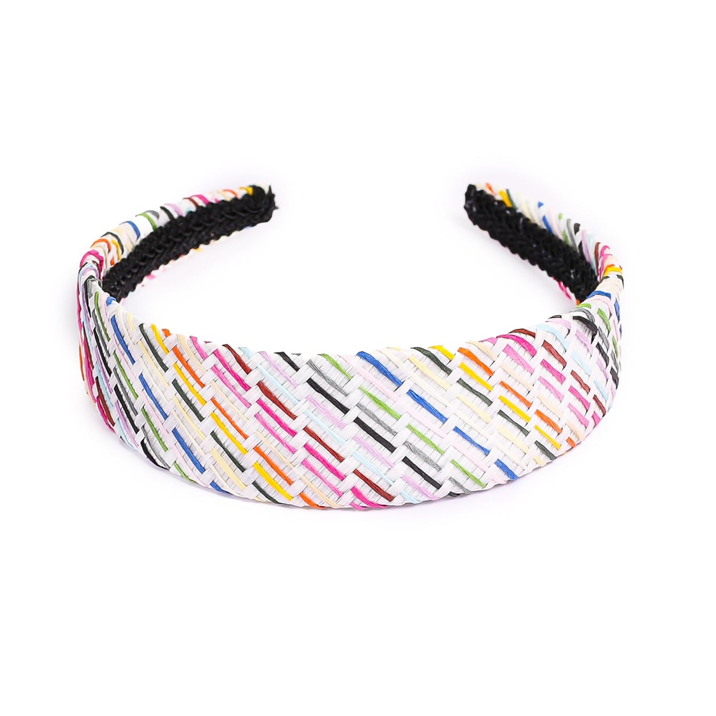 vowyore 3 pack Straw Headbands Fashion Rattan Wide Head Band Boho Headband Summer Bohemian Woven Headwear Hair Head Bands Hair Band for Woman Girl Hair Accessories