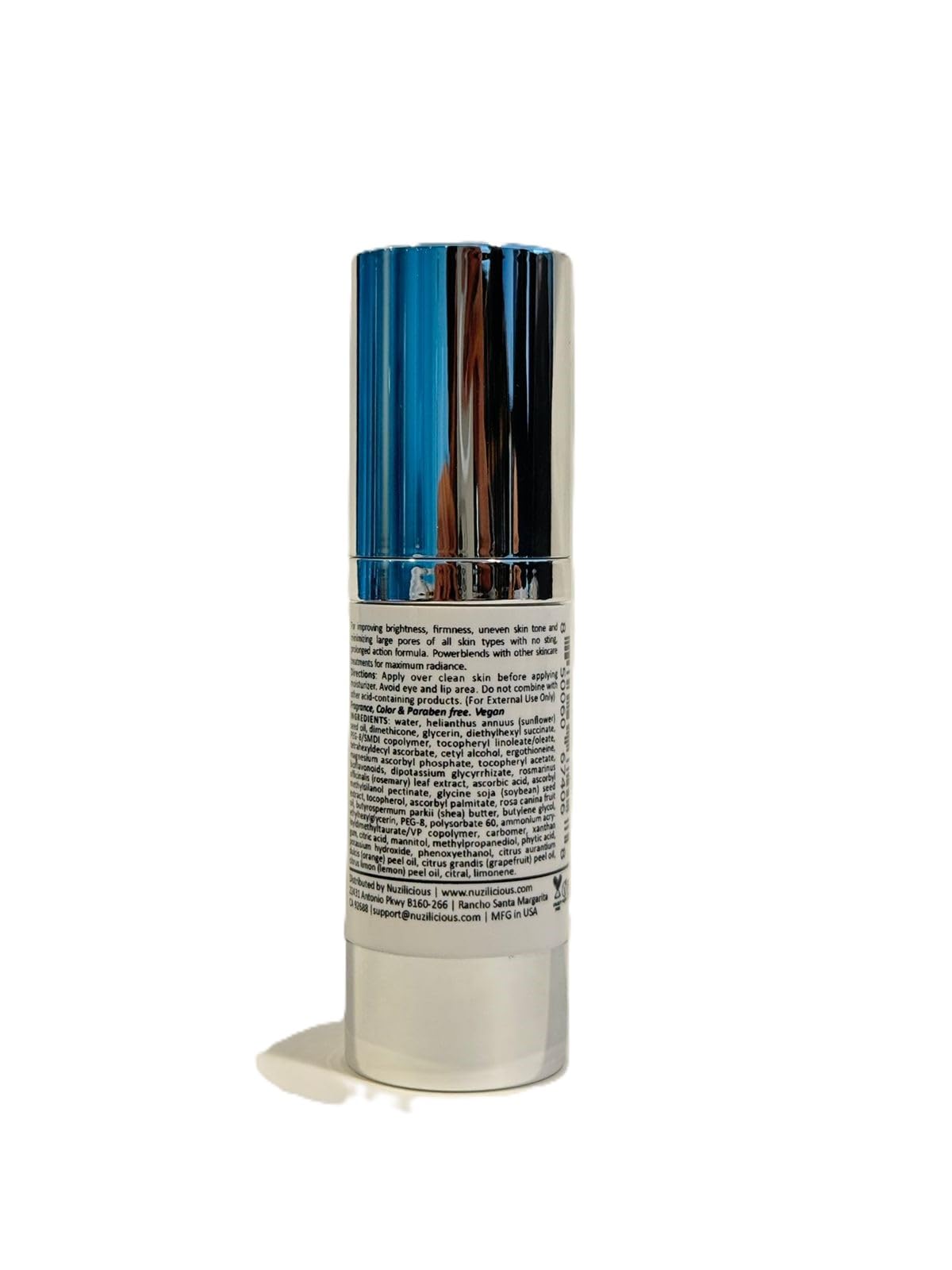 Nuzilicious Professional Grade Super C & E Serum – Vitamin C & E for Radiant, Youthful Skin, Stabilized Formula, Vegan & Cruelty-Free Glow-Up Serum, 1 oz