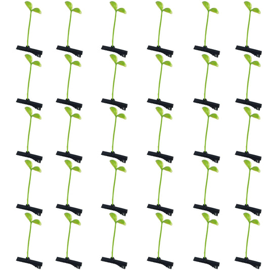 35PCS Simulation Plants Hair Clips, Mushroom Flower Butterfly Hairpins For Women Girls Creative Headwear Hair Accessories (Bean sprout clip)