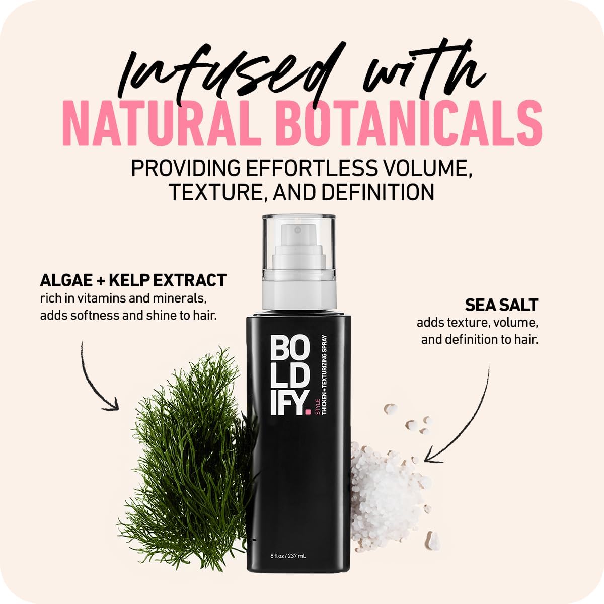 Boldify Thickening Spray + Hair Fiber (Dark Brown) + Shampoo Thicken Up Bundle: Volume, Root Lift, Texture for Thinning Hair