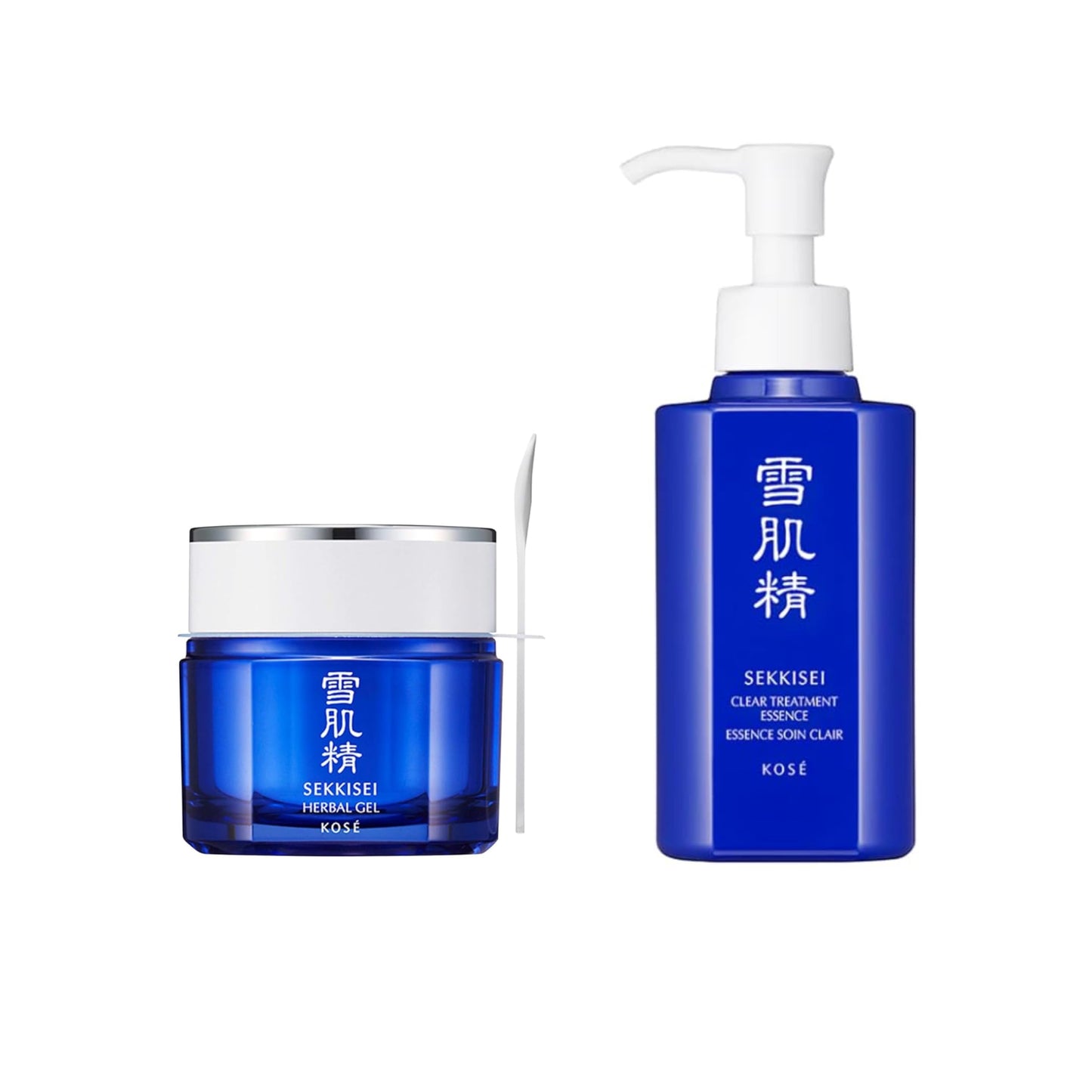 SEKKISEI Glass Skin Duo Bundle: Treatment Cleansing Oil (10.1oz) & Herbal Gel (2.8 oz)