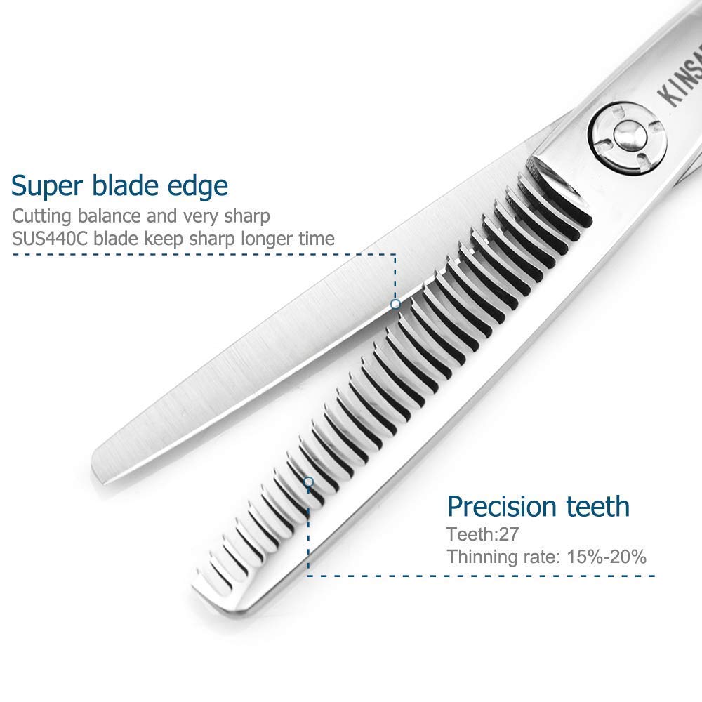 6 INCH Hair Cutting Scissors and 5.75 INCH Hair Thinning Scissors Barber Scissors Hairdressing Scissors Kinsaro