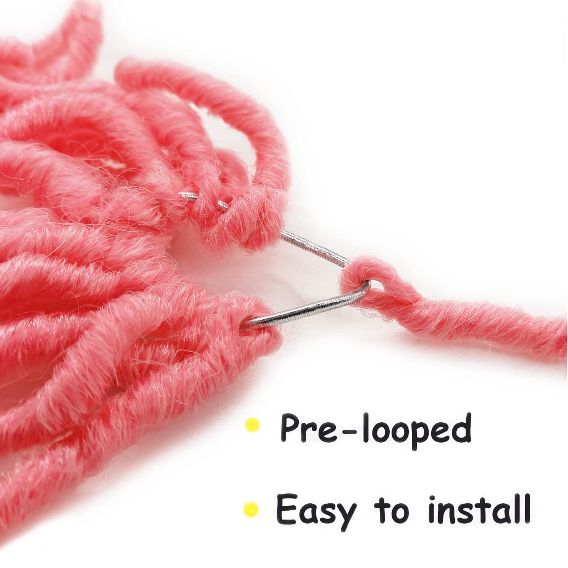 Pink Soft Locs 36 Inch 7 Packs Faux Locs Crochet Hair Whole Strand Pre-looped Long Locs Synthetic Crochet Braids Hair Extensions For Black Women (36inch, 7packs, pink)