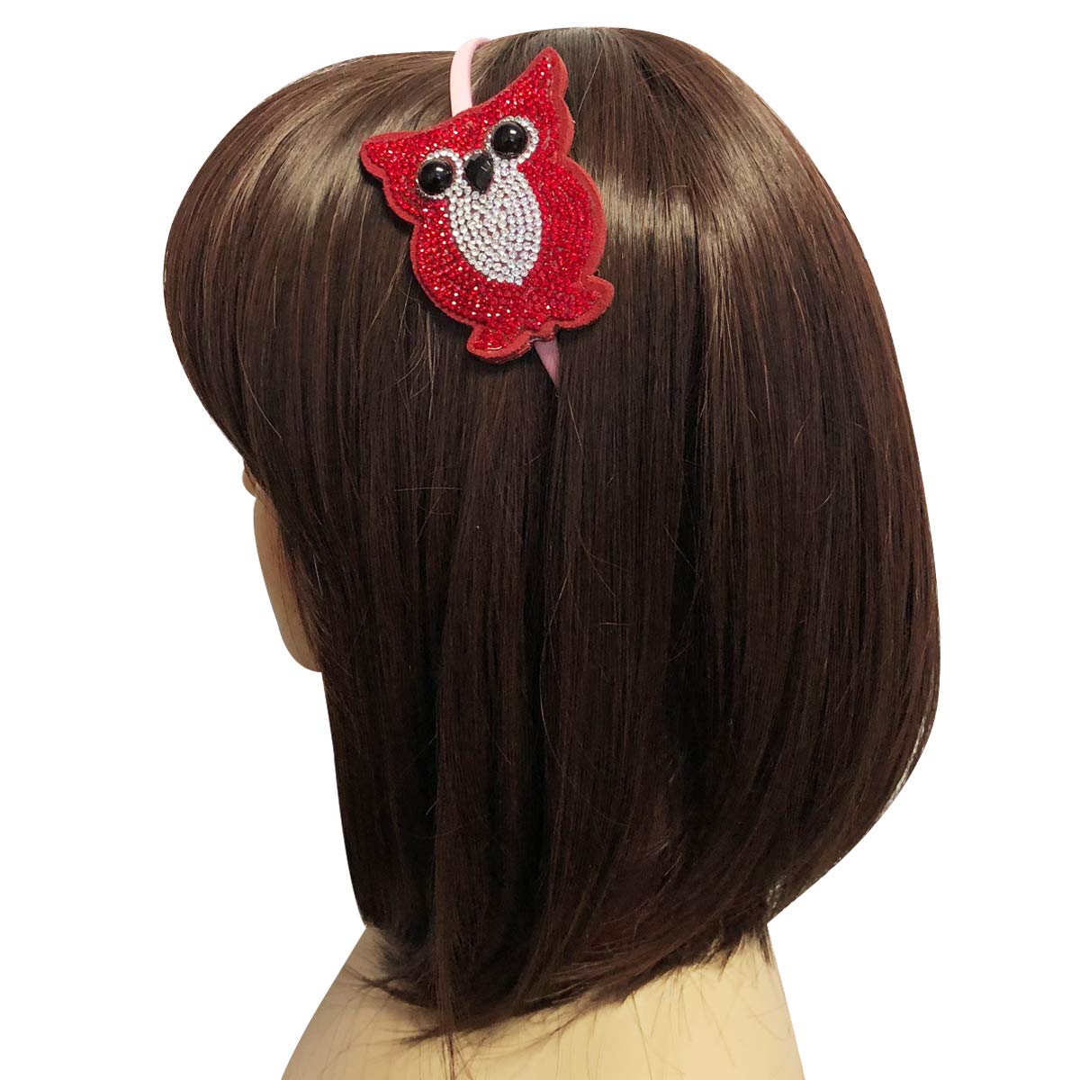 Bowbear Crystal Party Headband, Red Owl