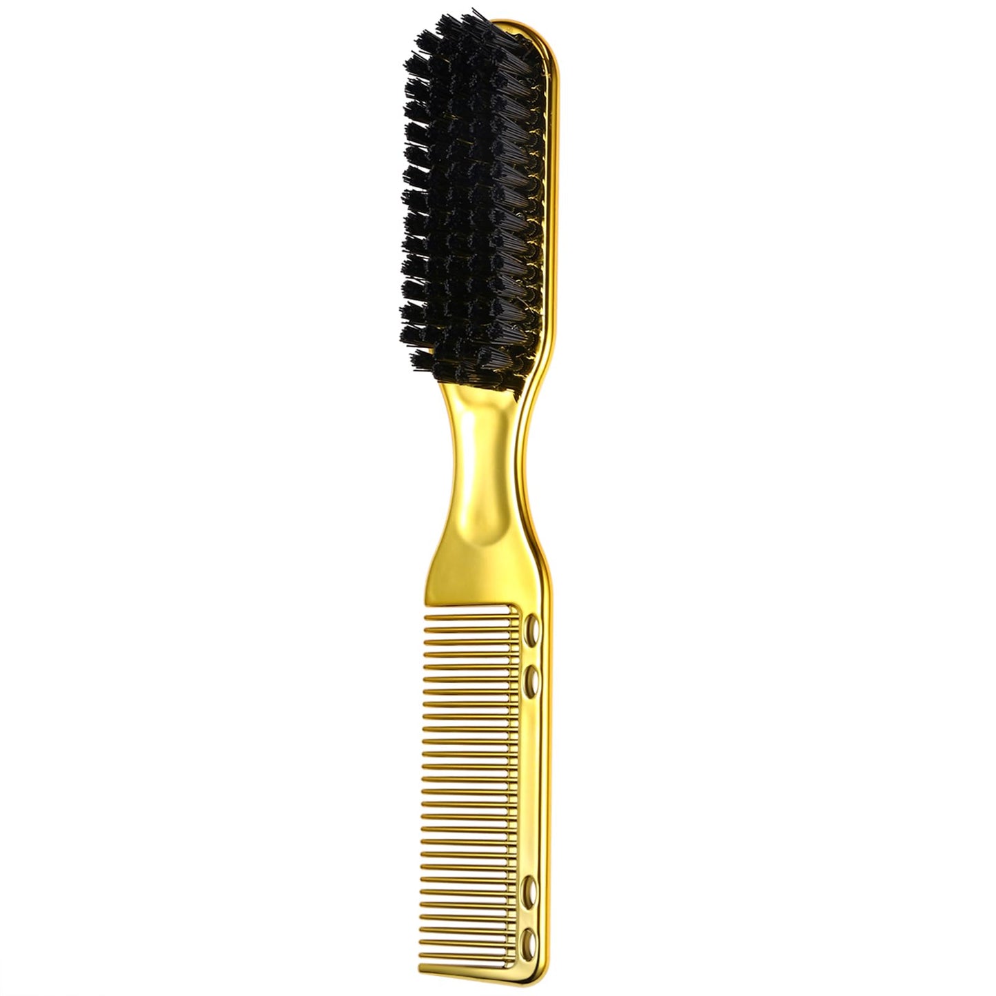 Vtrem Styling Comb for Men: Double Head Cleaning Brush Comb Golden Men's Oil Head Beard Styling Brush-Cleaning Tools Salons Home Use