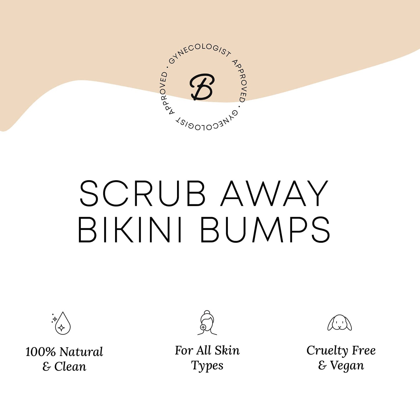 Bushbalm Nude to Prevent Ingrown Hairs, Bushbalm Bermuda to Remove Dark Spots and Bushbalm Sweet Escape to Rejuvenate Dull Skin - Exfoliating Scrub for Soft and Glowing Skin, 236 ml each