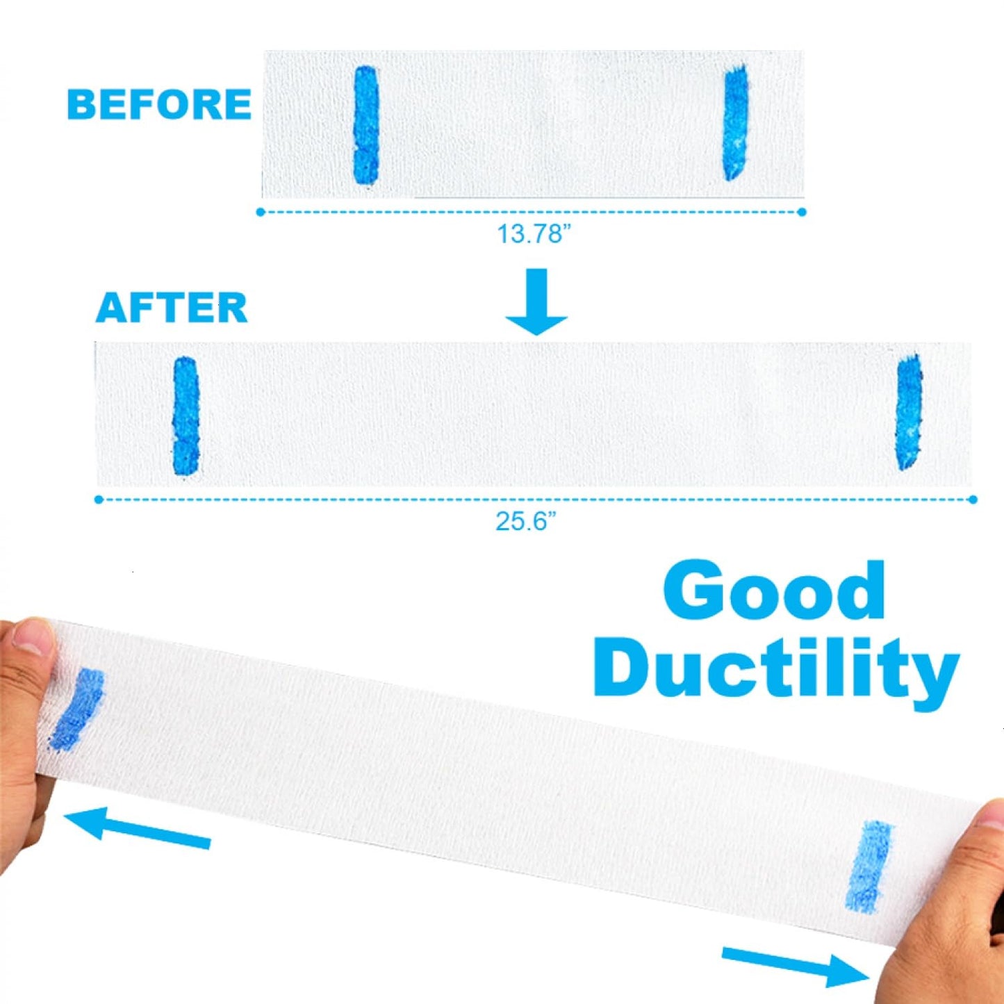 SenseYo 5 Rolls Barber Neck Paper Strips Band Disposable Haircutting Stretchy Barber Neck Tissue Wrap for Salon Haircut Spa Massage