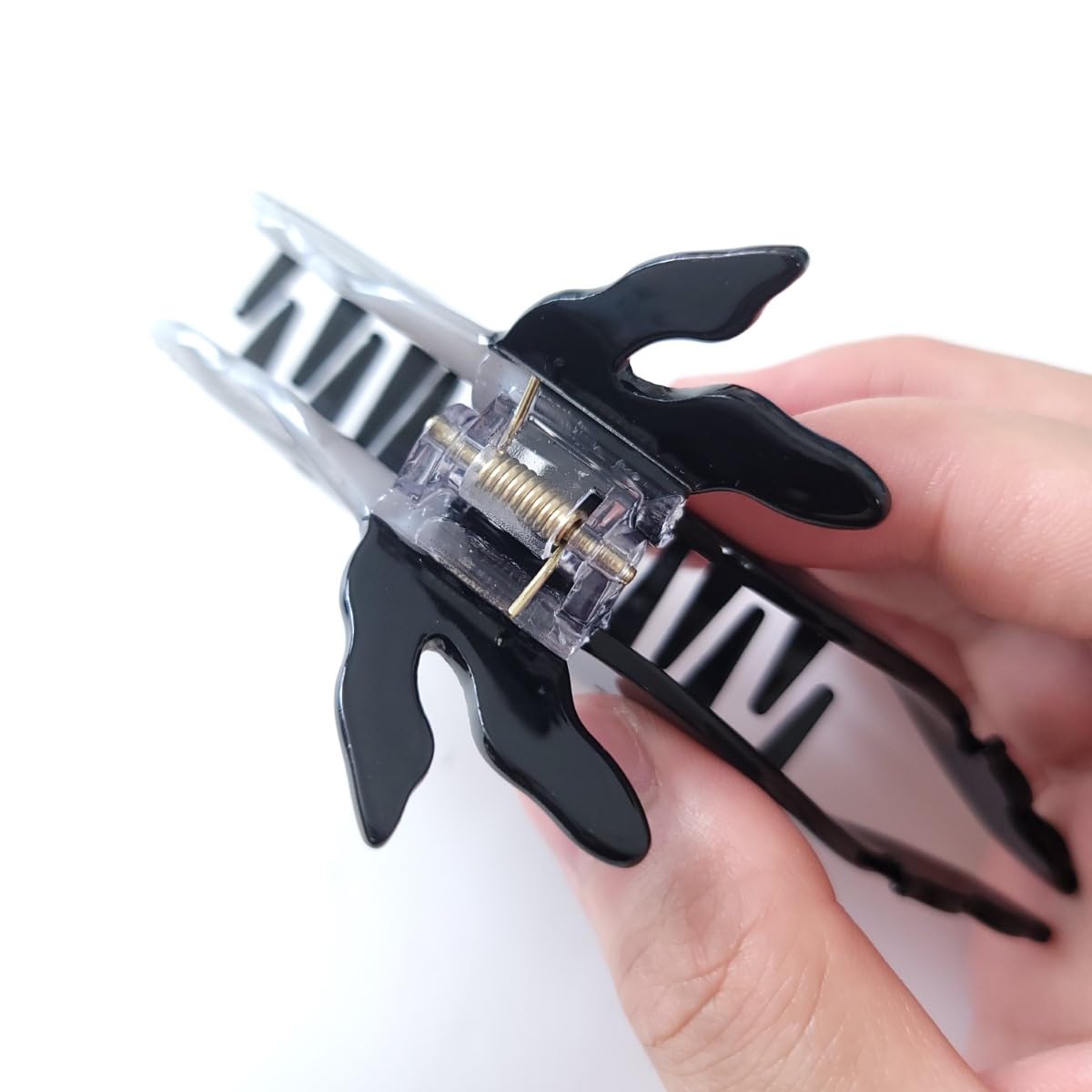 Whale Hair Clip,Cellulose Acetate Hair Clips,Big Claw Clips for Women,Hair Accessories,Black