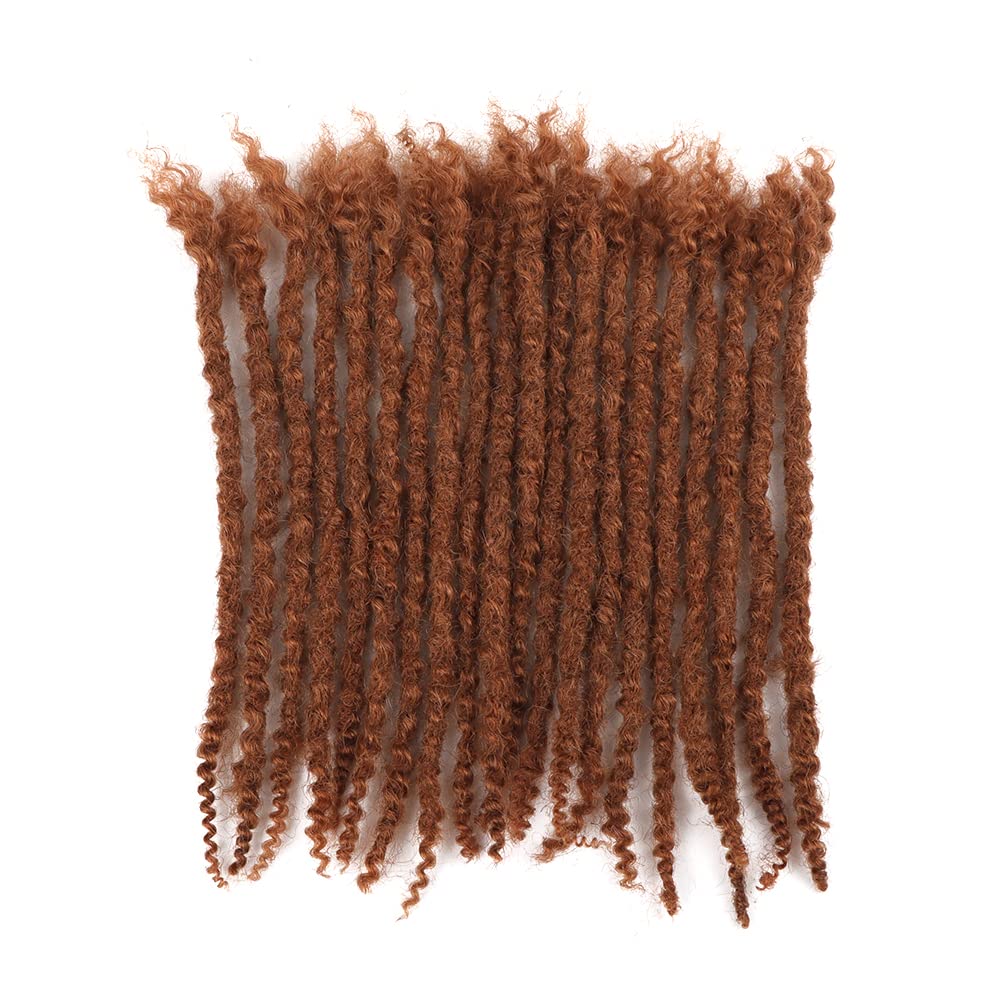 Orientdreads Human Textured Loc Extensions 0.4cm Loc Extension Human Hair,Natural Curly Hair,Full Handmade (12in 0.4cm 20 strands), 30)