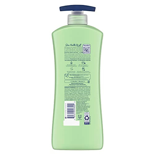 Vaseline Intensive Care Body Lotion 4 Count Soothing Hydration for Dry Skin with Ultra-Hydrating Lipids + 1% Aloe Vera Extract to Refresh Dehydrated Skin 20.3 Oz