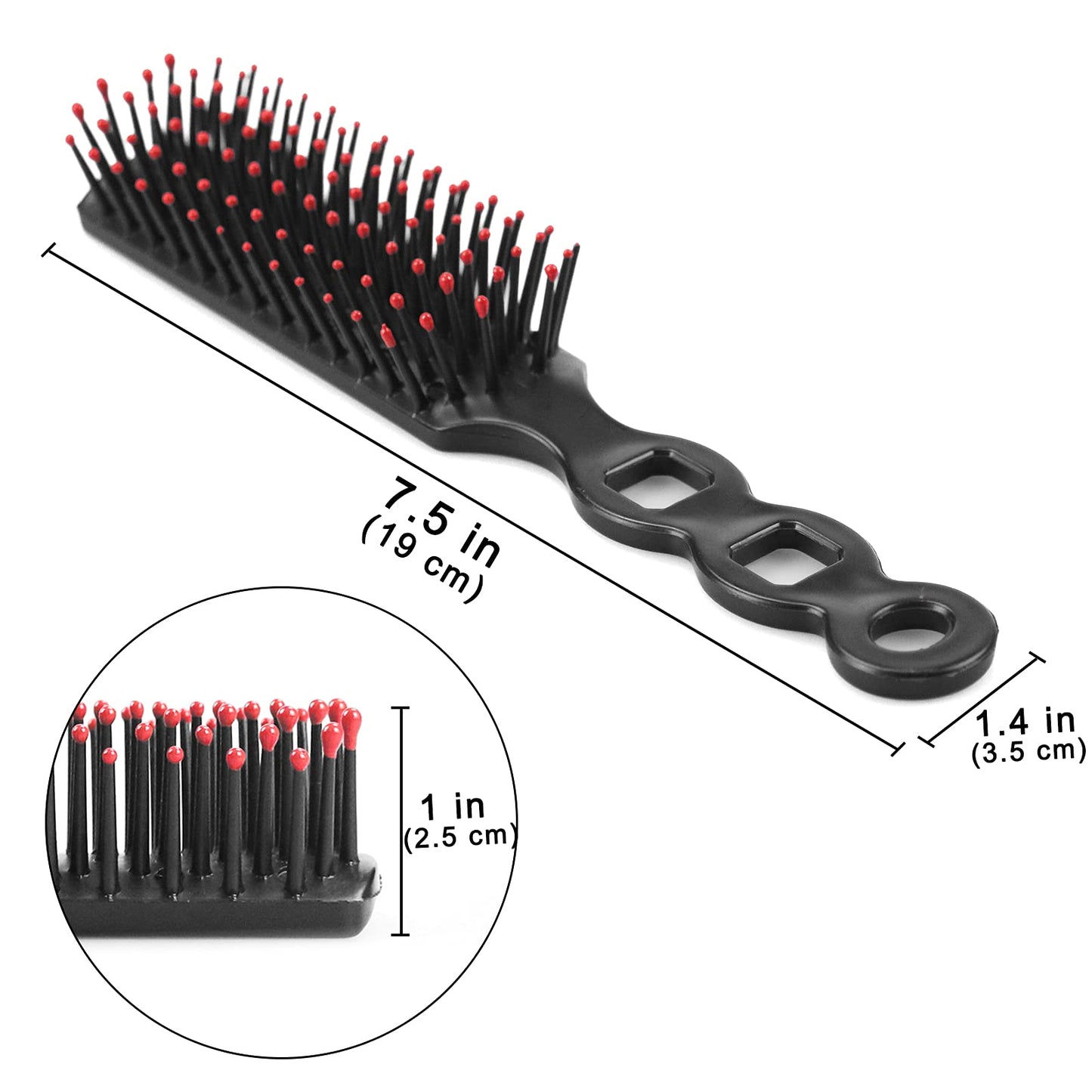 Bulk Hair Brushes for Homeless Individually Wrapped, Hair Brush Bulk, Hair Brush for Curly Hair Suitable for Homeless,Shelter,Air Bnb/Hotel(24 PCS)