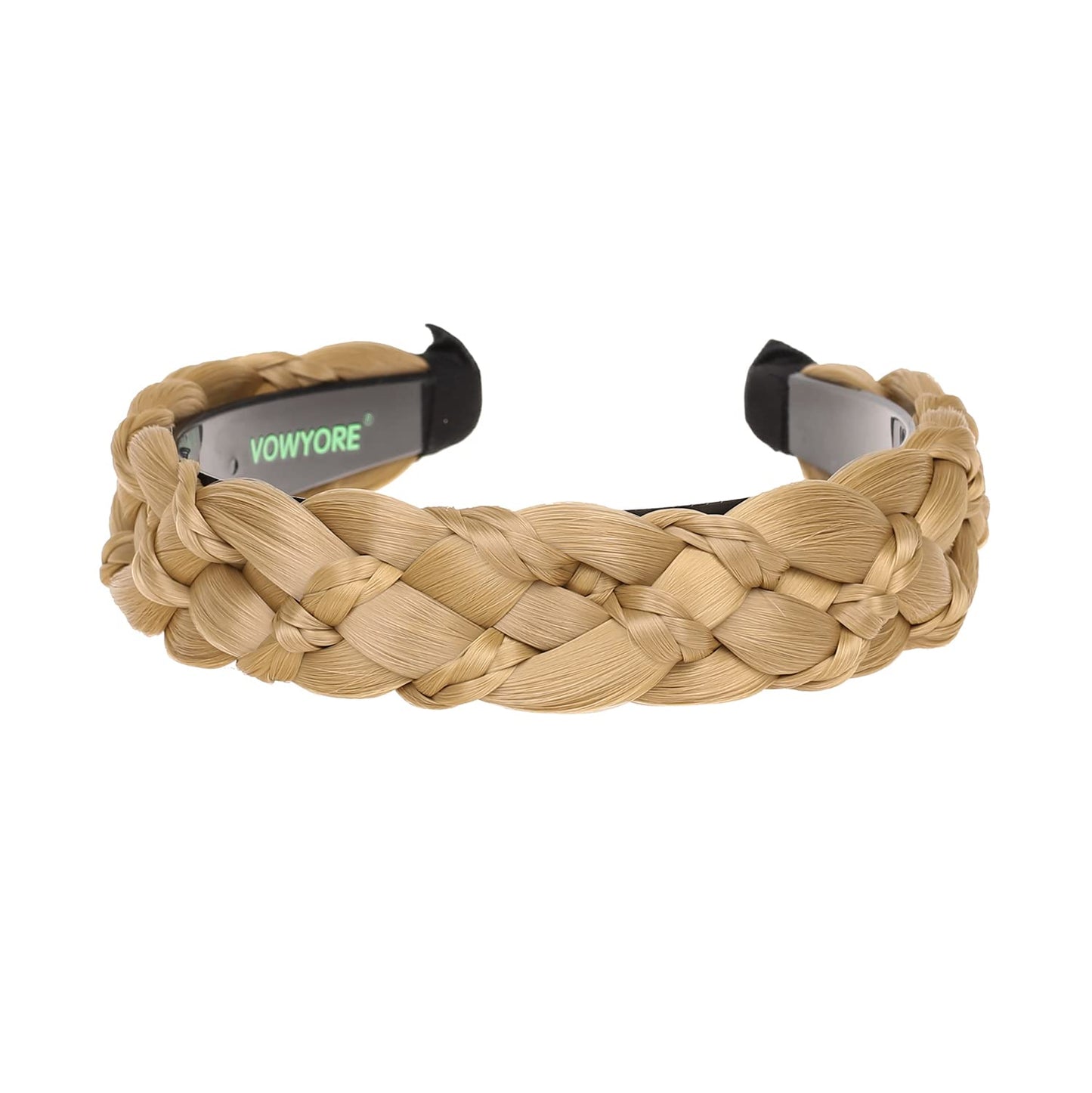 vowyore 6 strands Synthetic Hair Braided Headband Classic Chunky Wide Plaited Braids Wig with Teeth Hair Band Hair Hoop Hair Accessories