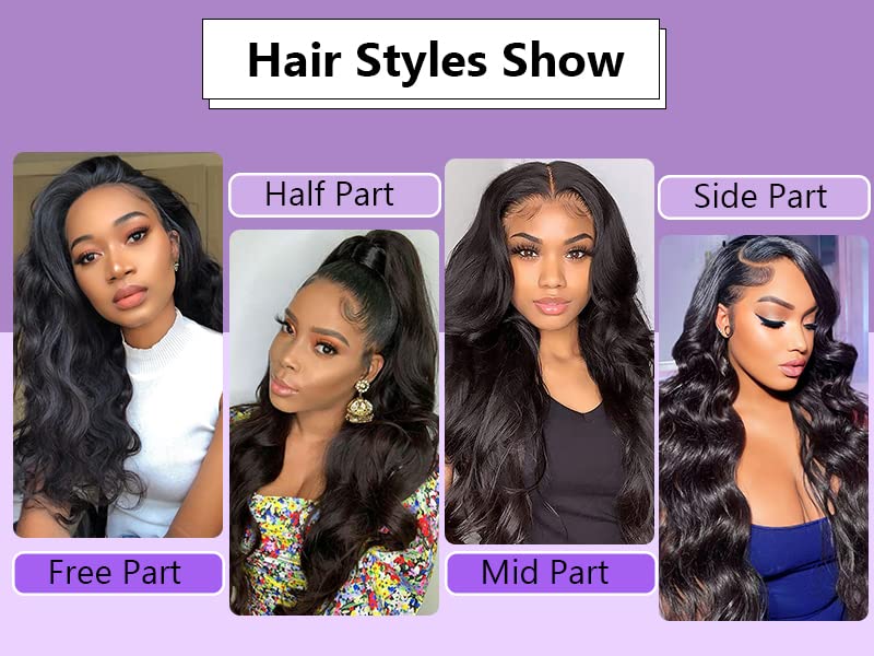 SUNKASA 18 Inch Lace Front Wig Human Hair Body Wave Wigs for Black Women HD 13x4 Lace Frontal Glueless Wigs Human Hair Pre Plucked With Baby Hair Natural Color