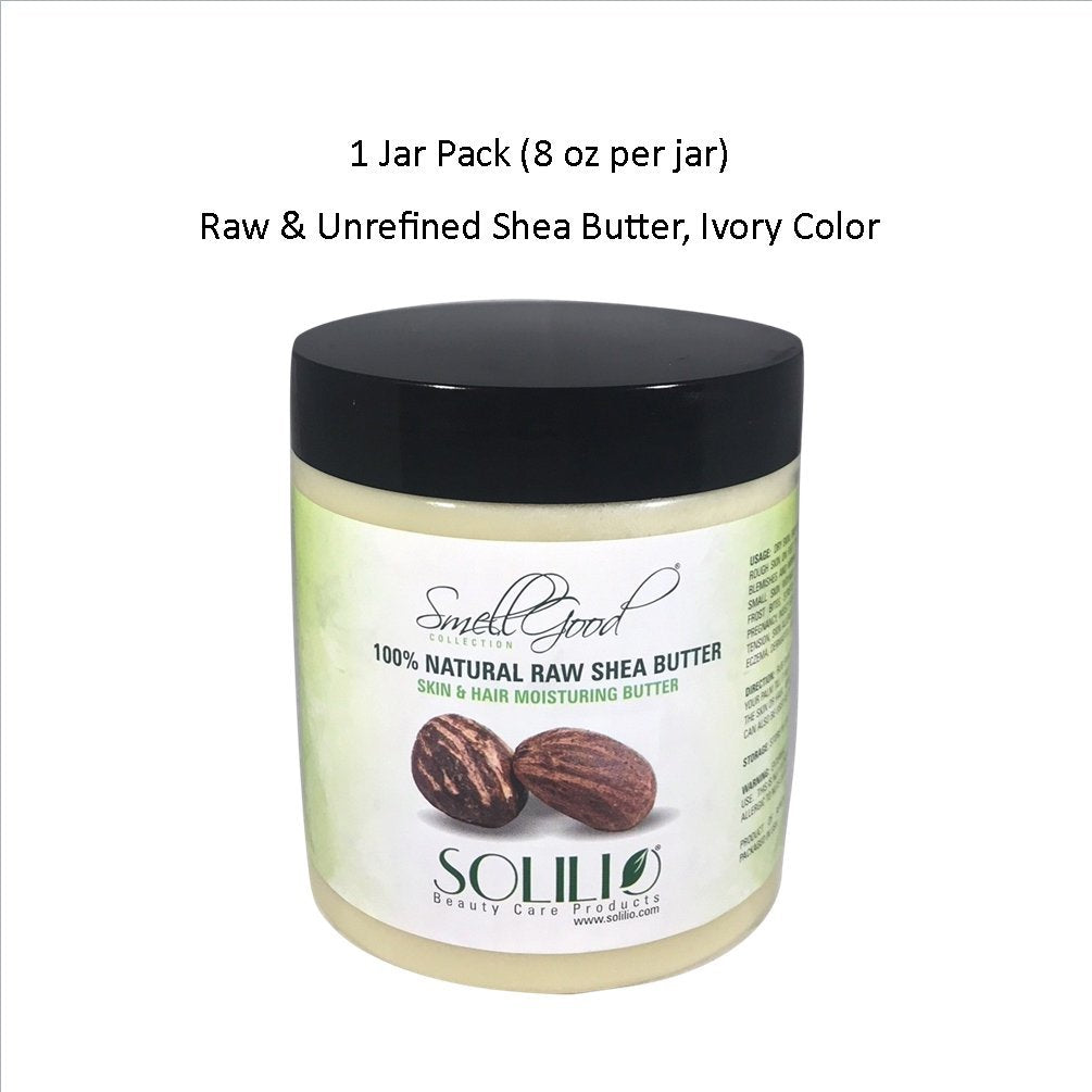 SmellGood - African Shea Butter Pure Raw Unrefined Ivory **Doubled Filtered** (8oz)