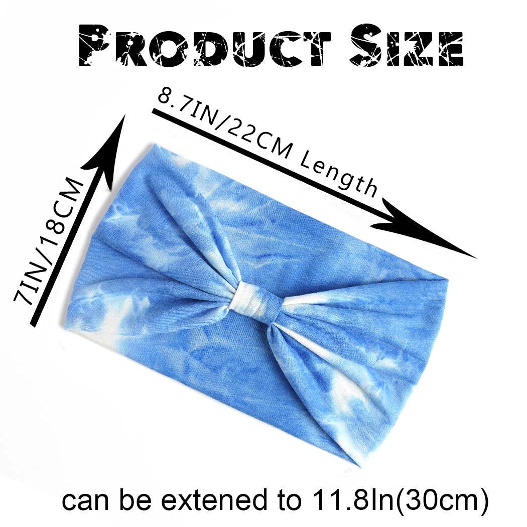 Aceorna Boho Button Headband Wide Knotted Hairbands Stretch Nurse Headbands Women Head Wraps Workout Ear Saver Hair Band Leopard Turban Headwear Yoga Hair Accessories for Women 3 Pcs (Set G)