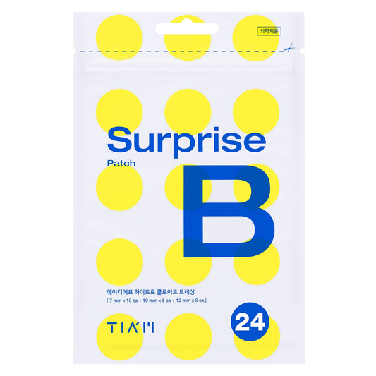 TIAM Surprise B Patch (24 Count, Pack of 1), Hydrocolloid Acne Patches for Acne Treatment, Pimple Patch for Face, Acne Pimple Patch