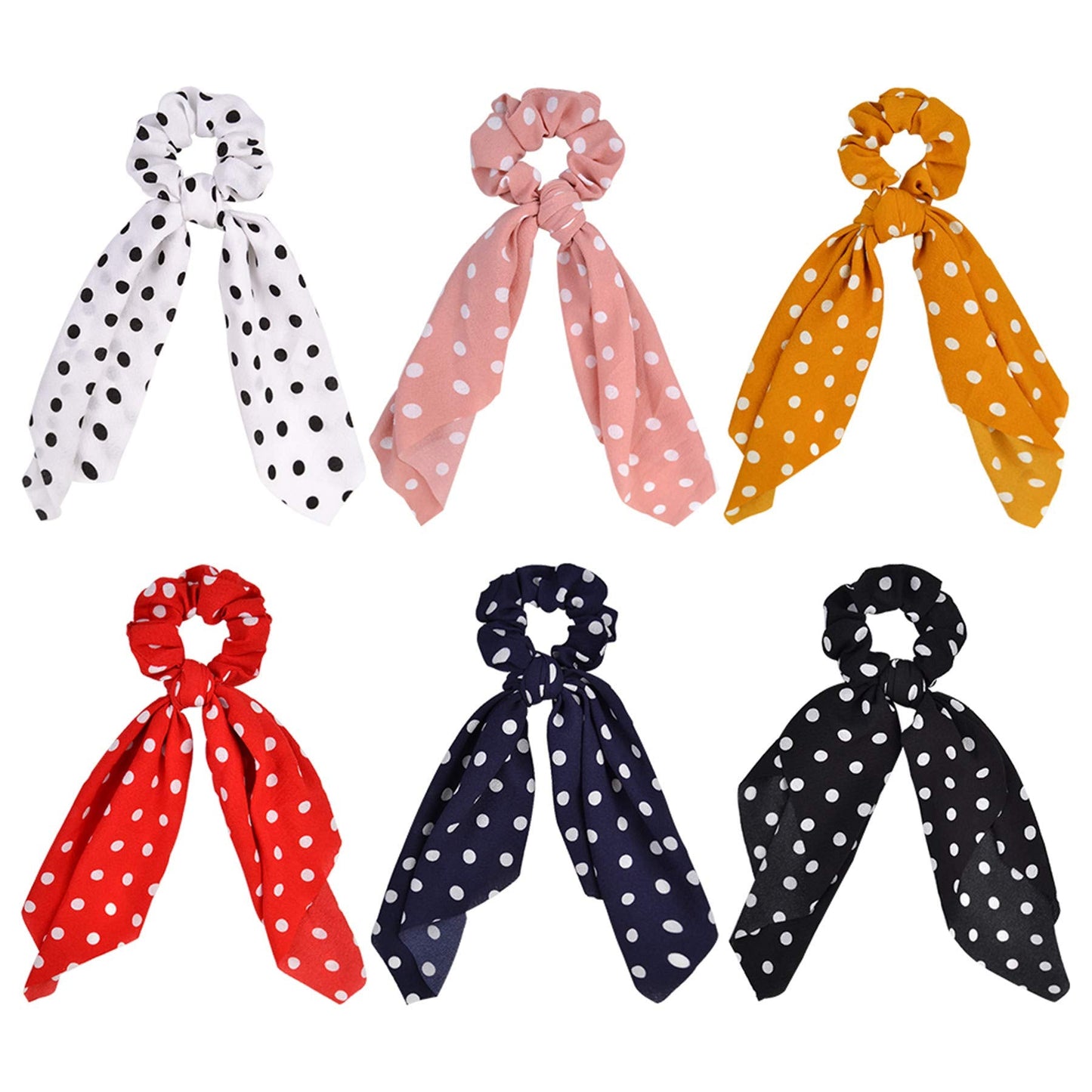 50s hair accessories,Hair Scarf Hair Scrunchies Ribbon Scrunchie,Ponytail Scarf Scrunchies for Women Girls.(LDZ45-A)