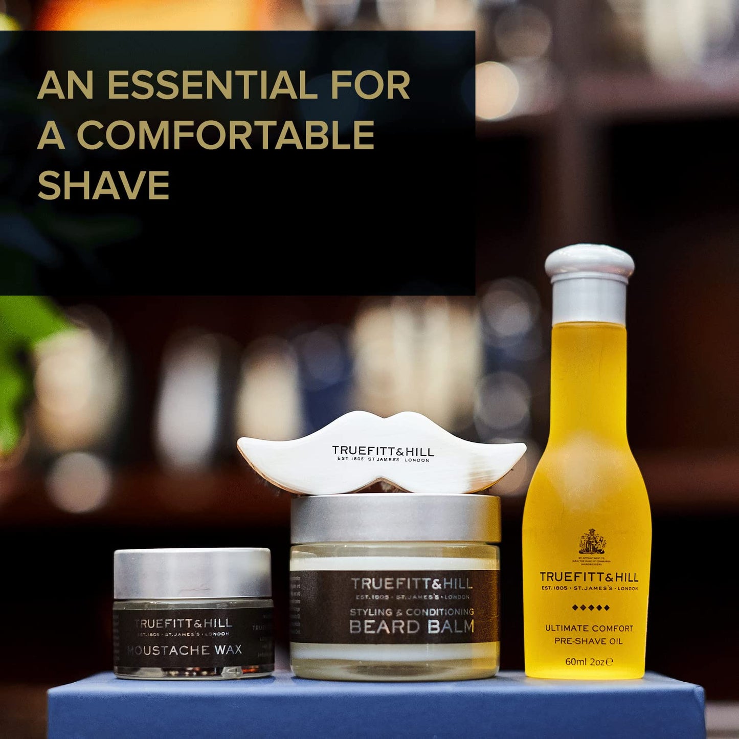 Truefitt & Hill 1805 Shaving Cream Bowl + Pre-Shave Oil Set | 1805 Hydrating Shaving Cream + Moisturizing Pre-Shave Oil