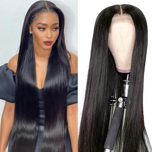 SUIFENGWU 13×4 Straight Lace Front Wigs Human Hair HD Lace Frontal Wigs 180% Density Brazilian Virgin Human Hair Wigs Pre Plucked With Baby Hair No Split Softness Wigs Full And Thick 18 inch