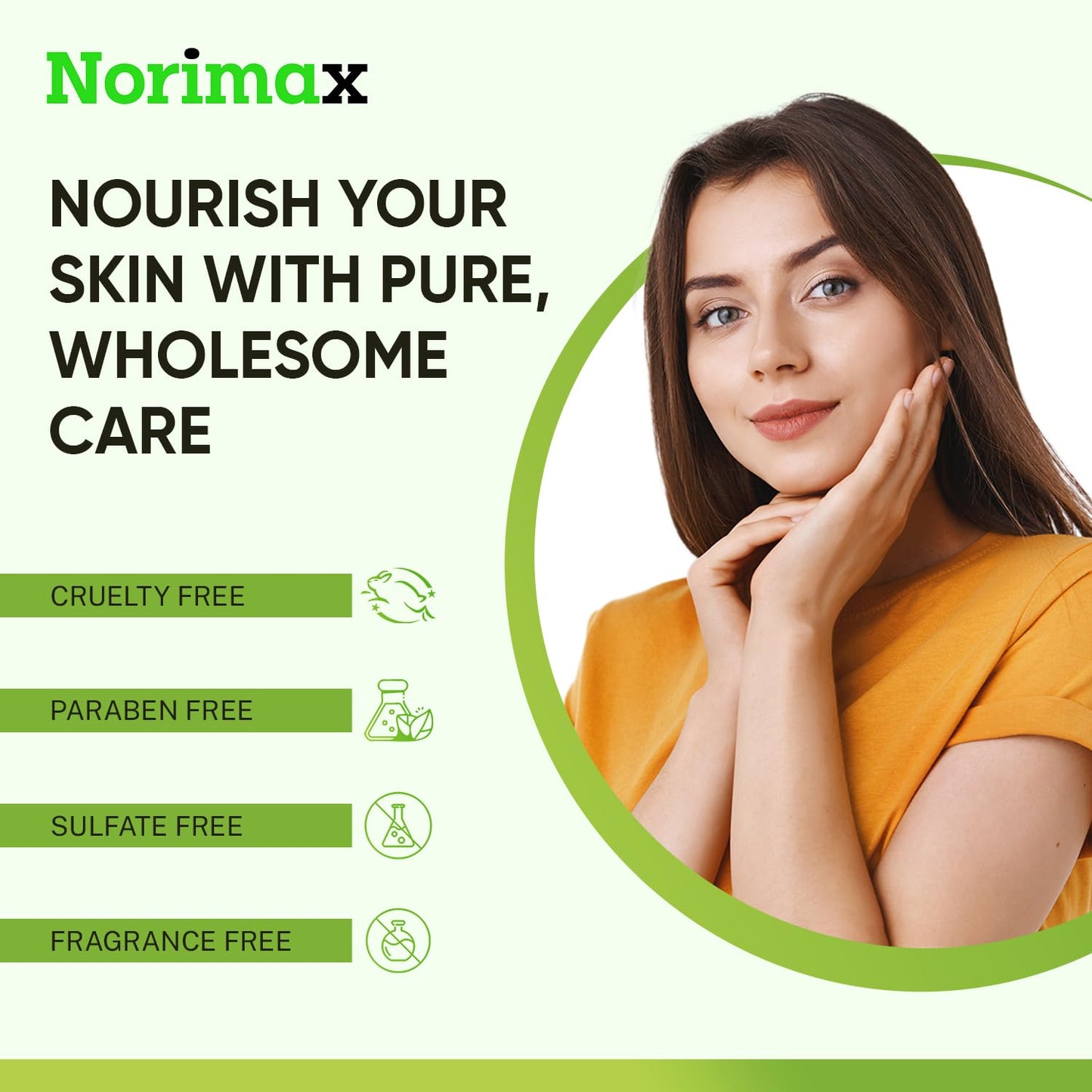 Norimax Natural Aloe Vera Gel for Hair, Scalp, Face, Dry Skin, Sunburn, & Sensitive Skin - Cold Pressed, Vegan, Unscented - Soothing Aloe Face Moisturizer (10 oz.)